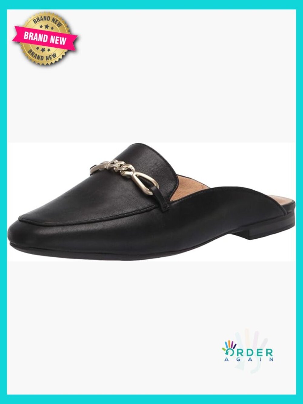 Loafer Inspired Mule Shoes with Horse Bit Ornament, Contour+ Technology, Slip